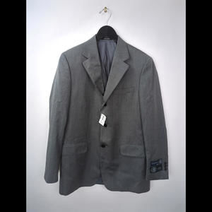 [SOLD] NWT J PRESS Sz US 38R Grey Wool Herringbone Blazer GUABELLO Super 130s